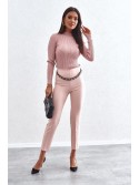 Elegant, powder-colored trousers 5015 - Online store - Boutique